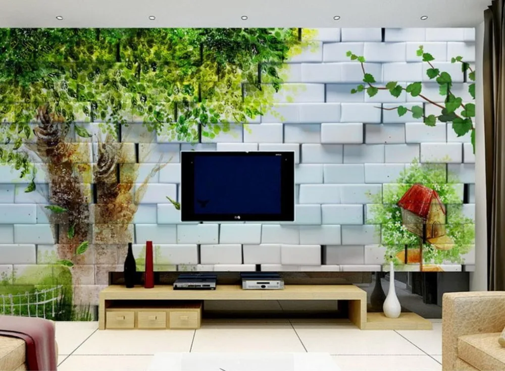 3d настенные росписи на заказ ручная работа Большой дерево красивые 3D