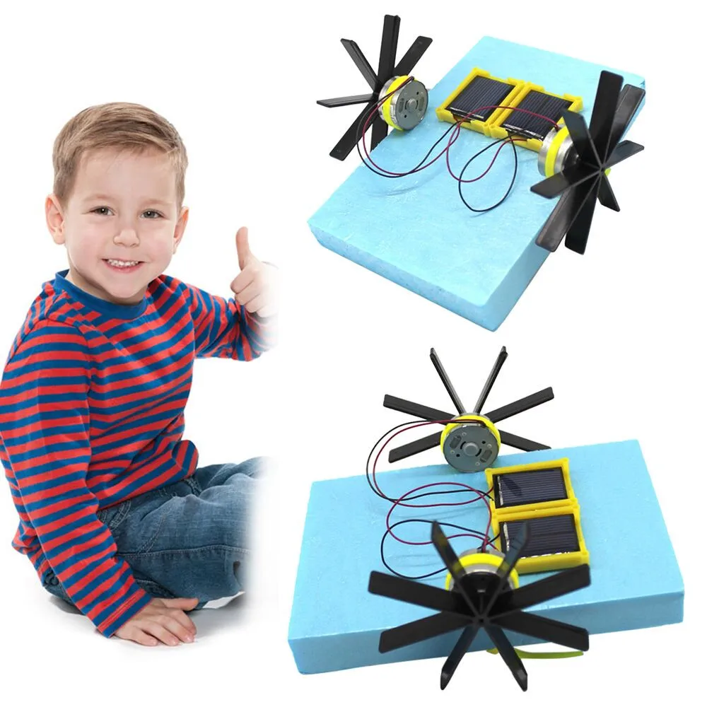 Игрушки на солнечных батареях для автомобиля DIY мини-весло Детская развивающая