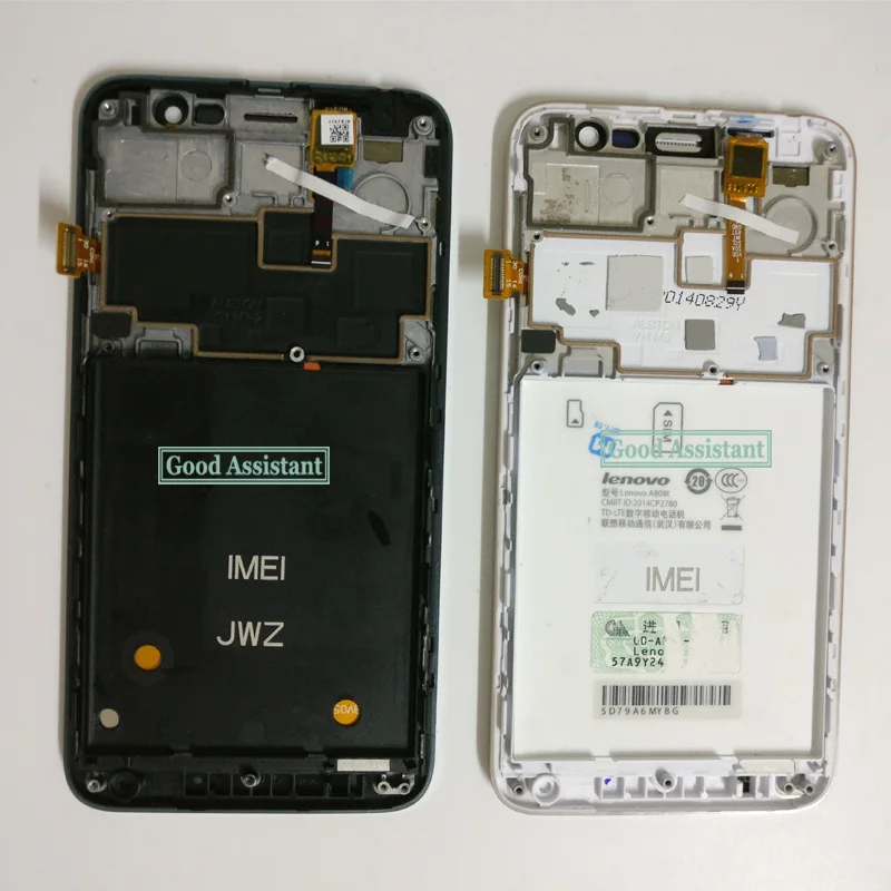 Высококачественный черный/белый ЖК-дисплей для Lenovo A8 A806 A808 A808t + дигитайзер