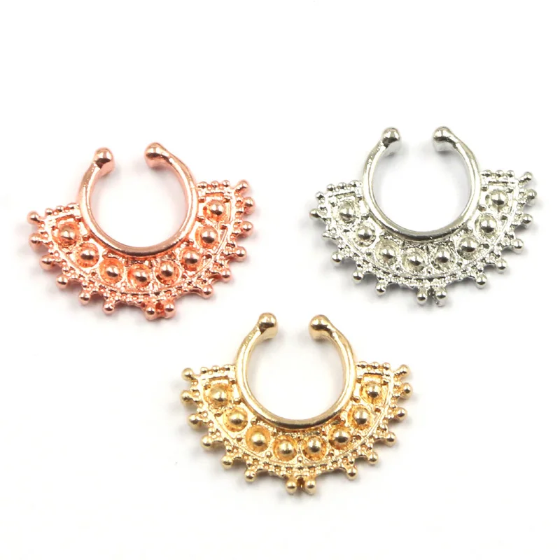 100 шт Смешанные поддельные перегородки тела кольца ювелирные изделия Сплав