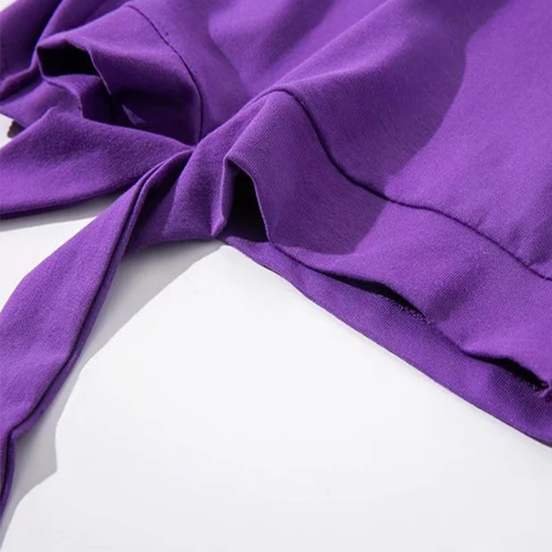 HLMFS Sexy Women Summer sexy letter cross purple Tops tunic t-shirts 2019 fashion short Sleeve Bodycon Bandage Crop tshirt | Женская