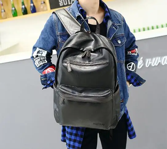 Рюкзак для ноутбука 15 6 дюйма коричневая/черная кожаная школьная сумка