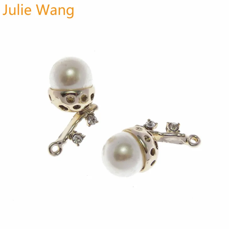Ожерелье с кулоном Julie Wang 5 шт. из сплава золота жемчуга горного хрусталя|Шармы| |