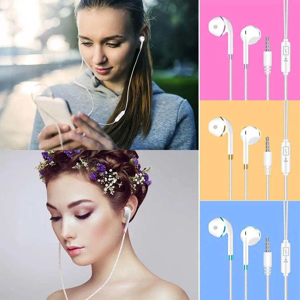 Наушники вкладыши проводная гарнитура с 20 кГц стерео спортивные 3 Унисекс