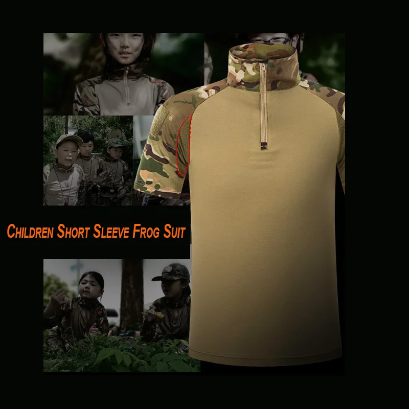 2019 Новая Летняя коллекция детской одежды Тактический костюм с короткими