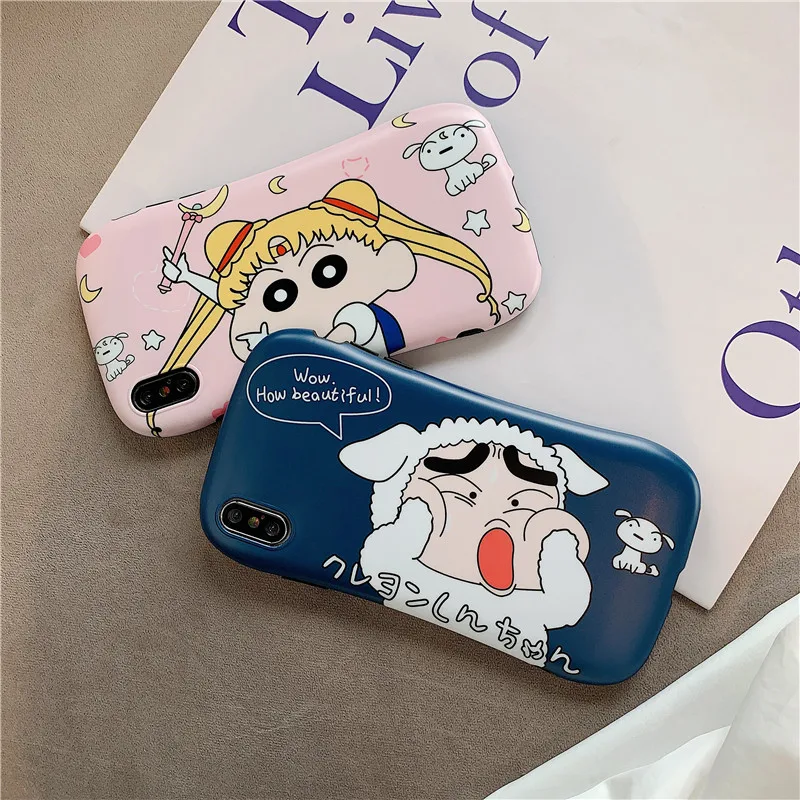 Crayon Shin chan Nohara Shinnosuke Shiro чехлы для телефонов iPhone 6 6s 7 8 Plus X XR XS MAX Забавный мультяшный