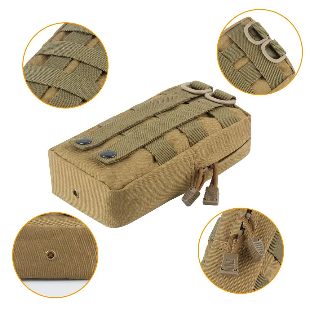 2 шт. тактический Molle EDC Универсальный чехол сумка 600D нейлон Компактный Открытый охотничий поясной пакет военный страйкбол игра аксессуар сумка