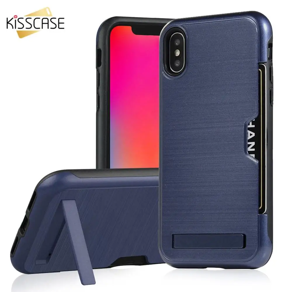 поддержка Чехол для телефона Подставка держатель чехол iPhone 7 8 Plus XR X XS MAX слот карт
