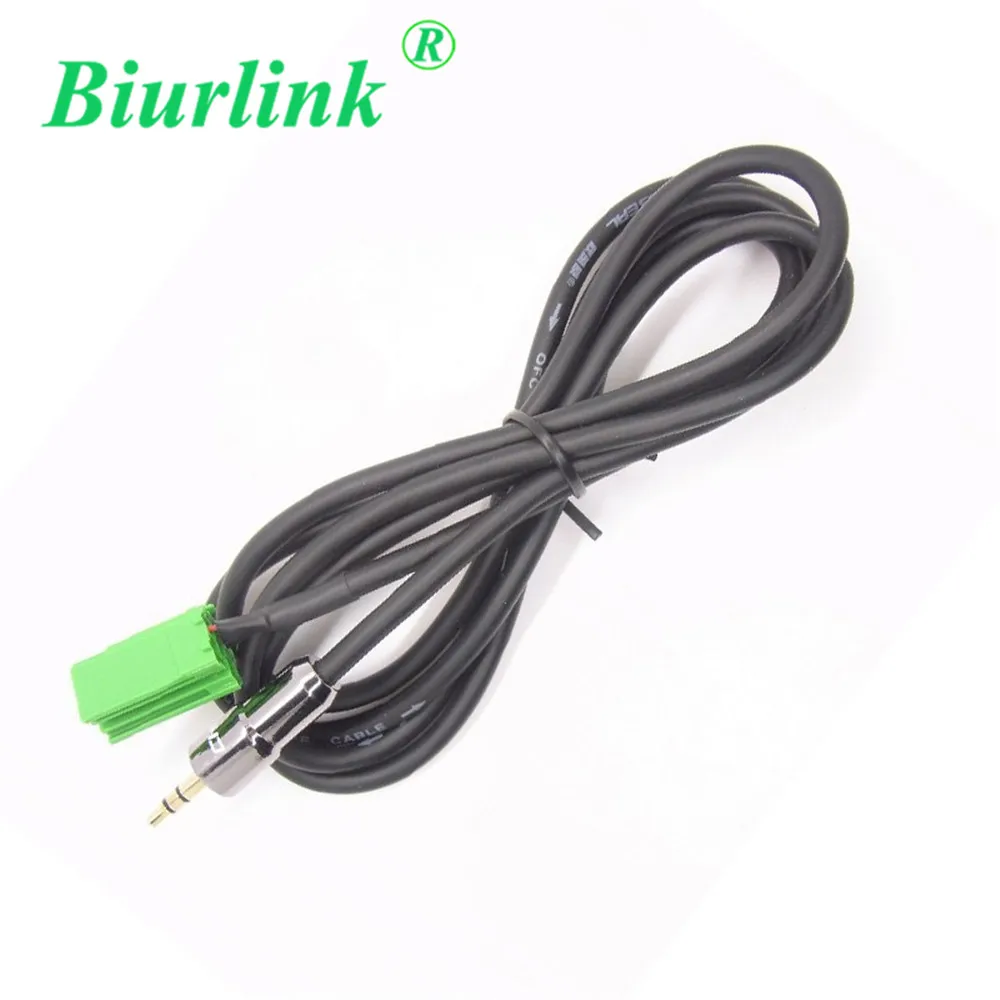 Biurlink Car 6Pin Mini ISO CD Changer Socket to Golden 3.5MM Audio Plug Jack Aux Cable Adapter for Renault Update List Models | Автомобили