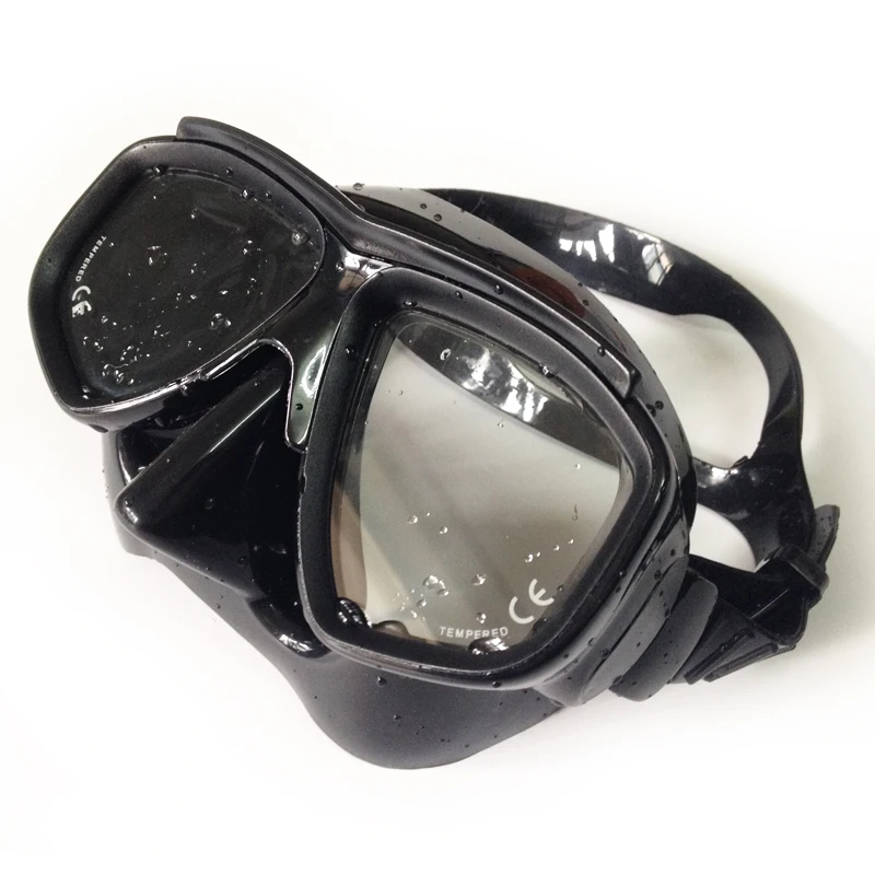 Маска для дайвинга набор подводного плавания оборудование силиконовая черная