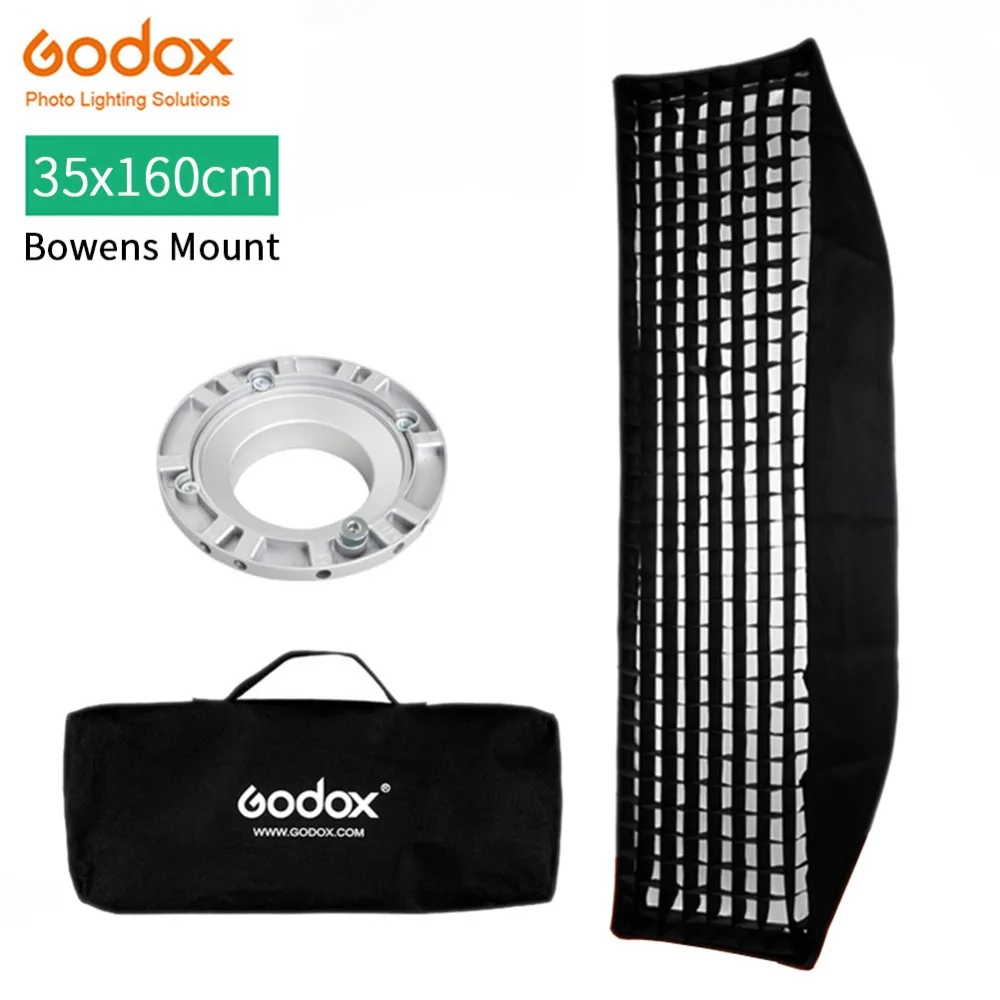 Софтбокс Godox 35x160 см 14 &quotx 63&quot Портативный Прямоугольный софтбокс с ячеистой