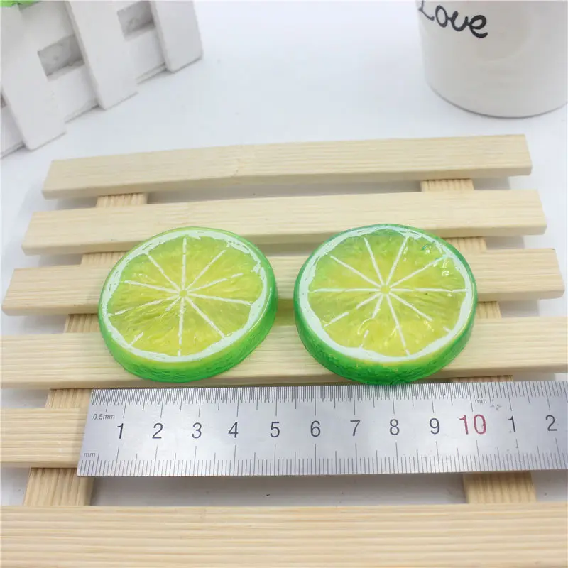 10 шт./лот миниатюрные Имитационные ломтики лимона супермаленькая пластиковая