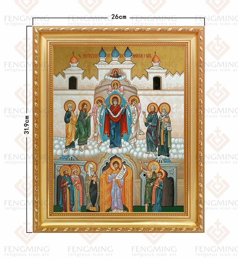 Античный религиозный медведь для защиты Матери Бога пластиковая фоторамка