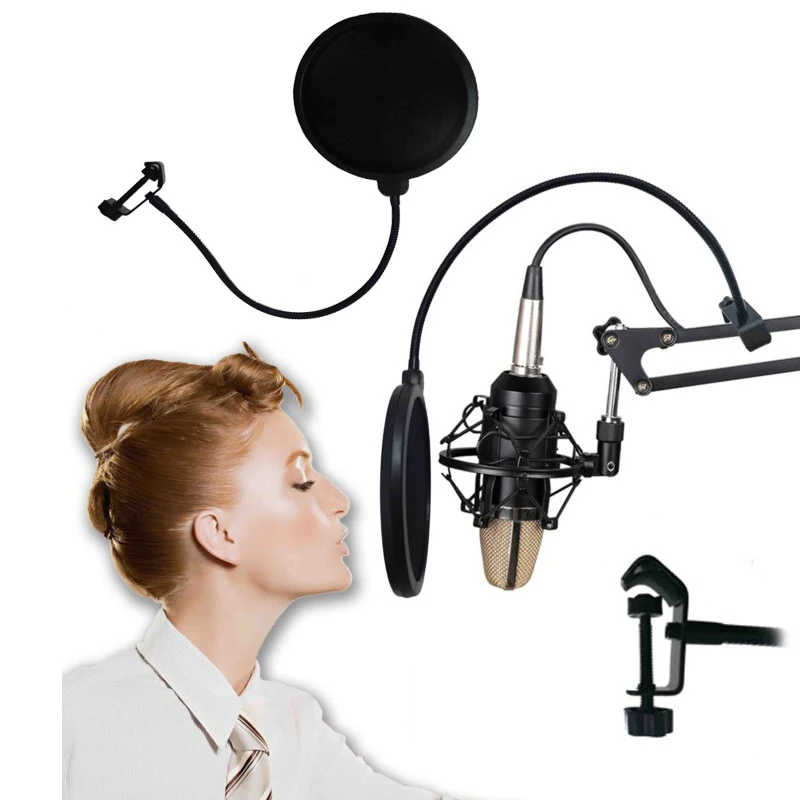 Микрофон KTV Mic ветер скрин фильтр Professional двухслойная сетка ветрового стекла Studio