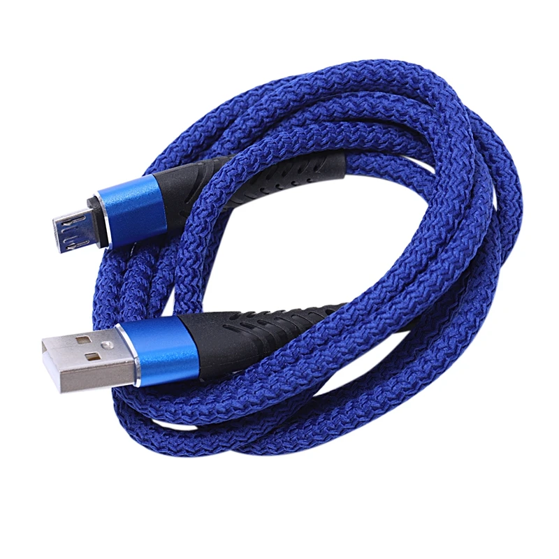 1 м Micro USB Плетеный рыбий хвост прочный кабель для быстрой зарядки данных Android Xiaomi
