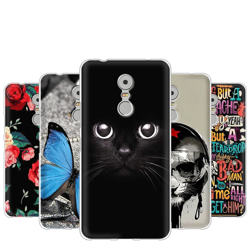 Силиконовый чехол EiiMoo для телефона Lenovo K6 Note K53a48 с мультяшным принтом прозрачный