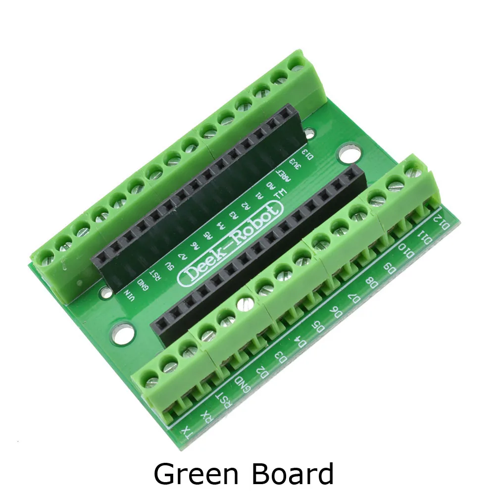 Green Board CH340 Nano V3.0 3,0 драйвер контроллера ATMEGA328/P терминал Плата расширения Nano IO Shield простая Плата расширения для Arduino - Цвет: Green Board