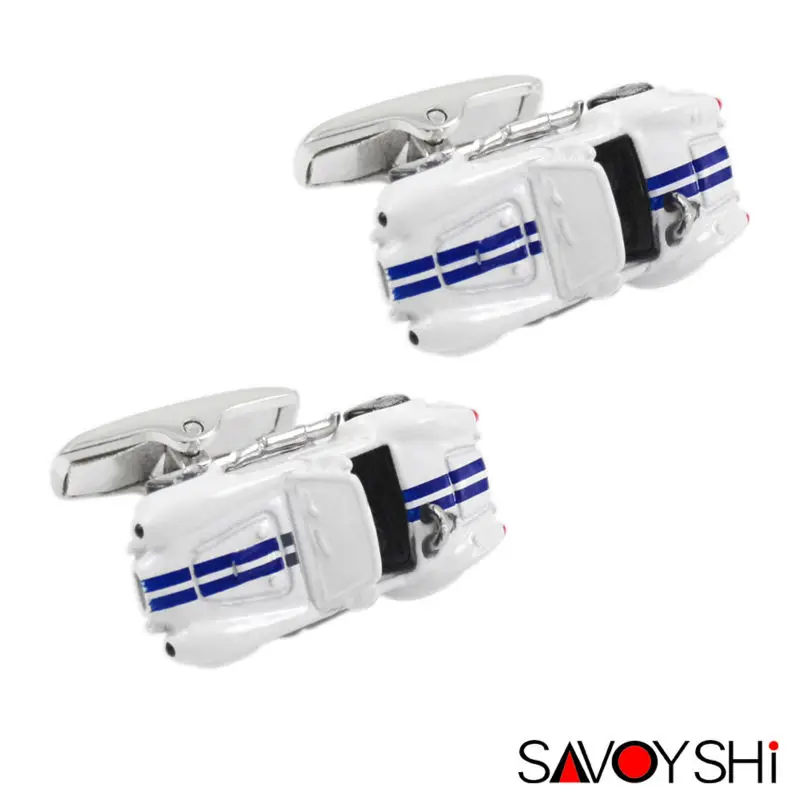 SAVOYSHI 3D модельные запонки для гоночных машин для мужских рубашек, запонки, высокое качество, новинка, эмаль, модные ювелирные запонки, дизайн