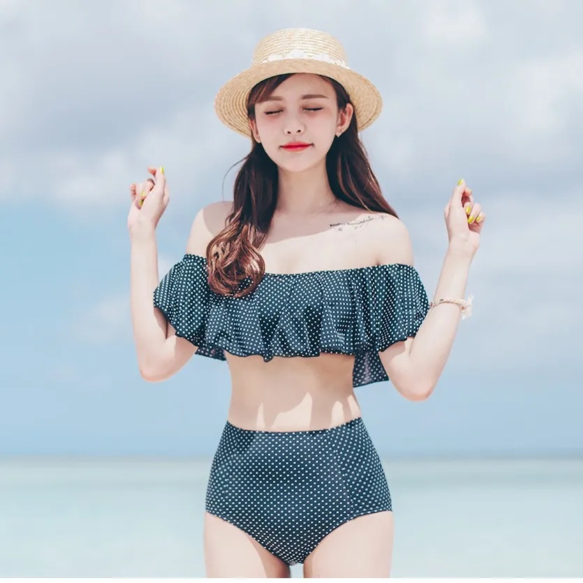 

New 2019 Brazilian High Waist Bikini Set Swimwear Women Sexy Swimsuit Bathing Suit Swimming Suit For Women Monokini Beachwear
