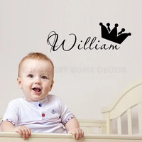 personalized any name prince wall sticker kids boys baby bedroom wall art decal removable vinyl nursery room decor mural ay1172
