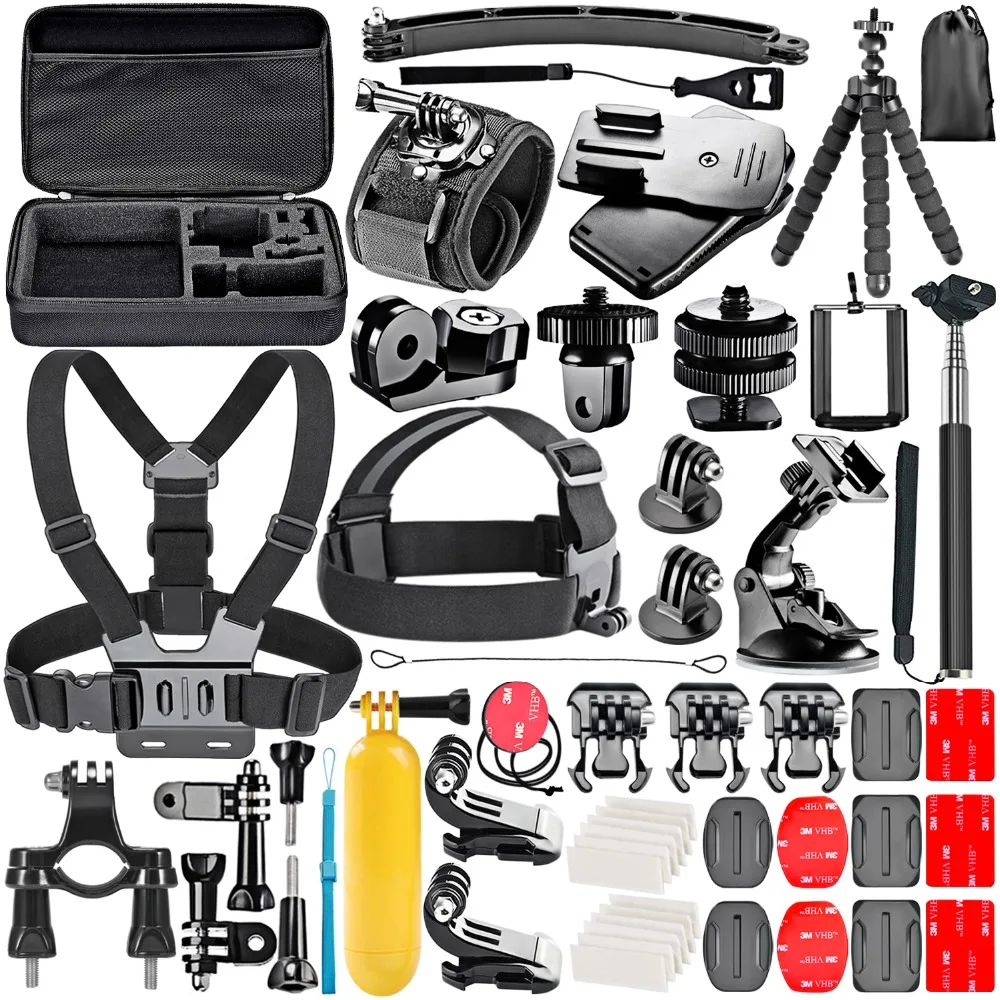 Комплект аксессуаров для GoPro Hero4 Session Hero1 2 3 + 4 SJ4000 5000 6000 7000 Sony Sports DV Eken H9 R yi|Чехлы