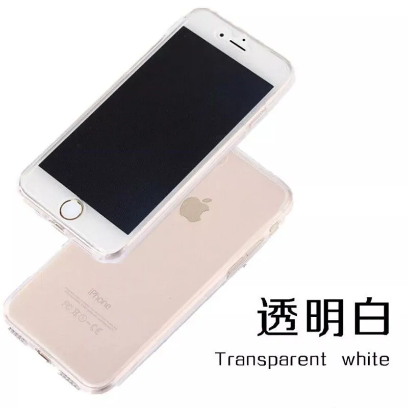 For iPhone XS MAX XR X Case Double Sides TPU Ultrathin Transparent Silicone Soft 7 8 6 6s Plus 5 5s SE Cover |