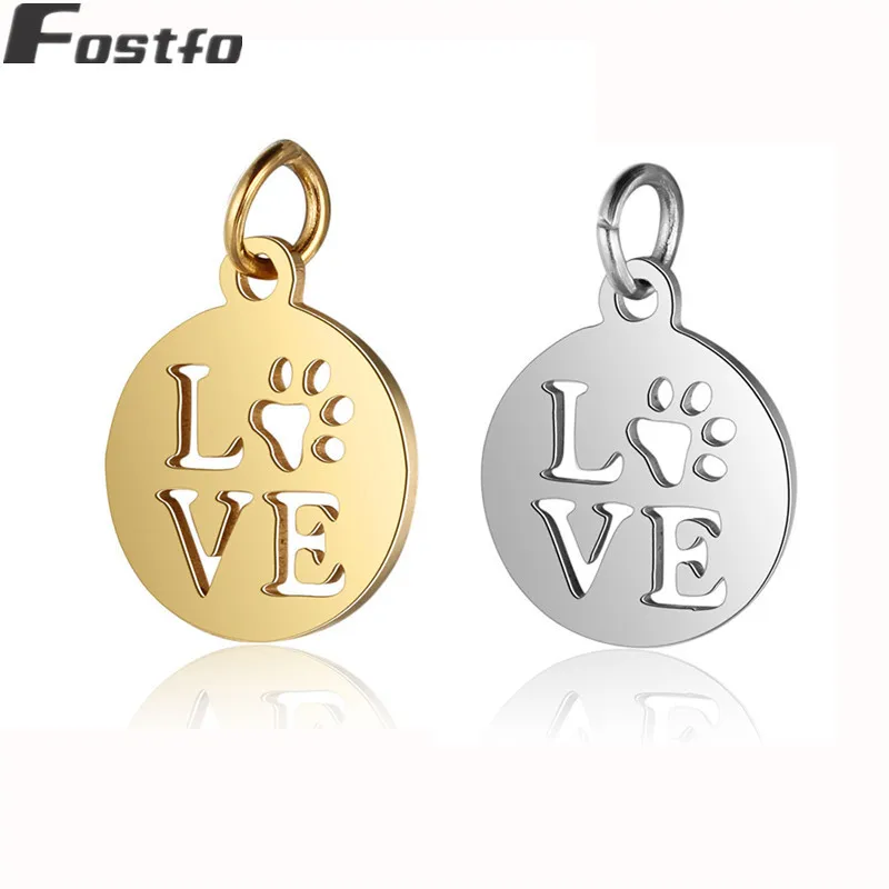 2 шт./лот из нержавеющей стали маленькие подвески розовое золото/золото сердце