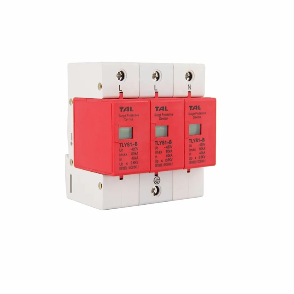Устройство для защиты от перенапряжения Φ 40KA ~ 80KA 275V 385V 420V AC Spd устройство дома