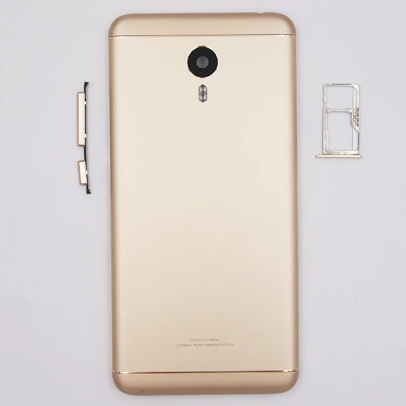 Gold M681 BaanSam, новинка, задняя крышка на батарейку, лоток для sim-карты, чехол на корпус для MEIZU M3 Note, 5,5 дюймов, M681 с антенной+ кнопками громкости питания - Цвет: Gold M681