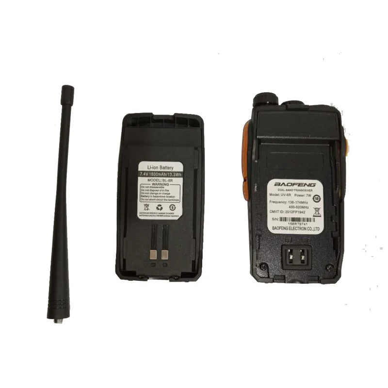 Портативная рация CTCSS DCS baofeng UV 6R 7 Вт UHF & VHF 1800 мАч CB радио 5R усовершенствованная