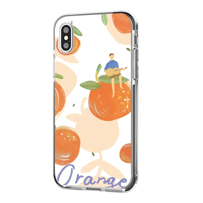 Чехол для телефона из мягкого TPU с принтом лимона, клубники и арбуза для iPhone 7 8 6 6s 5 5s SE X XS XR Max Plus Edge Transparent Cover.