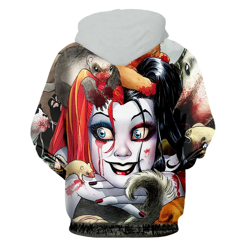 UJWI толстовки на молнии весеннее мужское новое пальто 3D принт клоунов и кошек