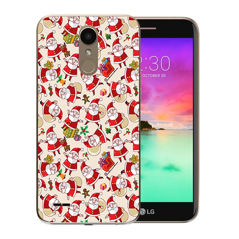 Fundas For LG K10 2017 Case Cover FOR M250 M250N X400 Coque Soft Silicone Merry X'MAS Pattern Phone Back Covers |