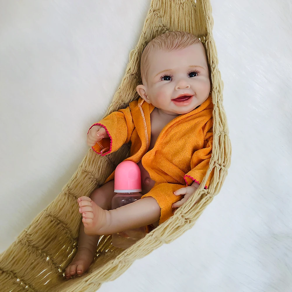 

50cm Full Silicone Body Vinyl Reborn Girl Lifelike Baby Doll Newborn Princess Toddler Toy Bonecas Waterproof Birthday Gift