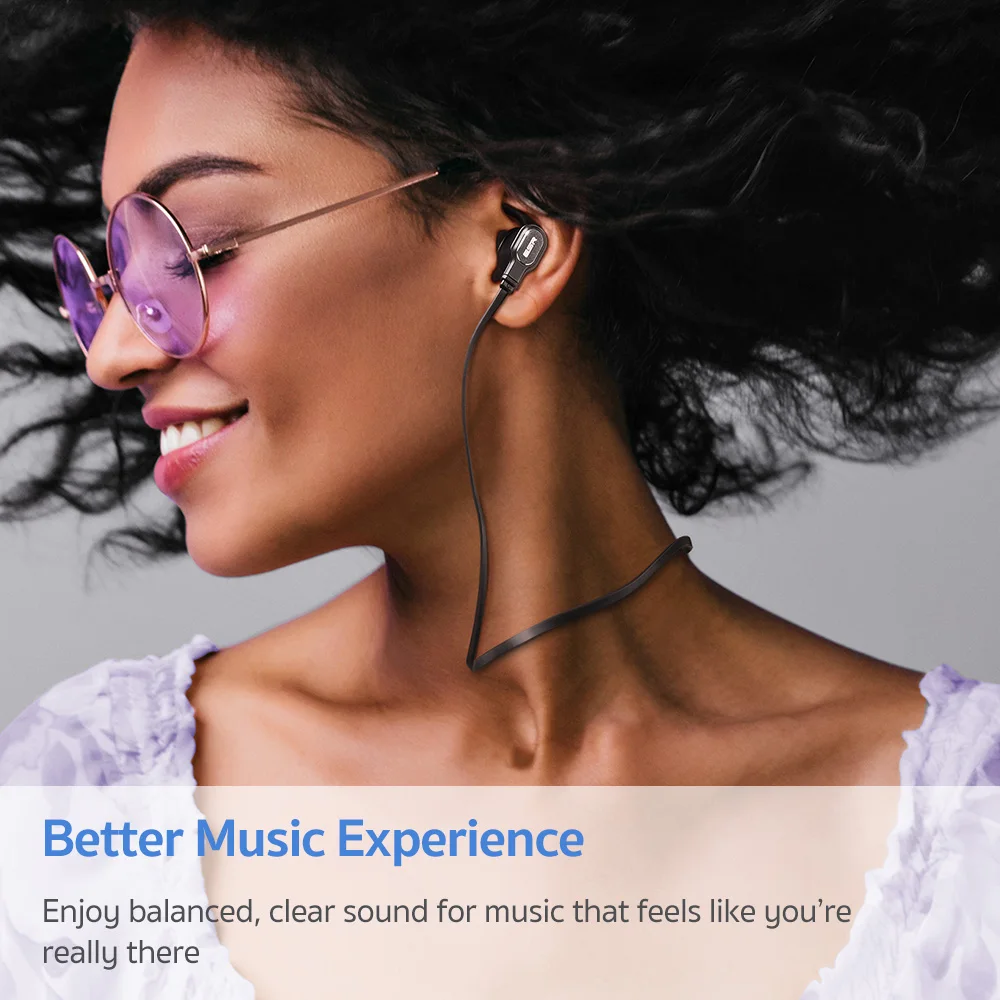 Беспроводные наушники ESR с двойными драйверами, наушники с Bluetooth, безопасные спортивные наушники, бас-усилитель, HD звук с микрофоном