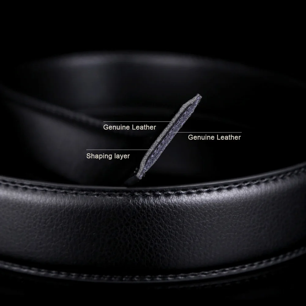 Мужской ремень из натуральной кожи с автоматической пряжкой [MILUOTA] | Аксессуары