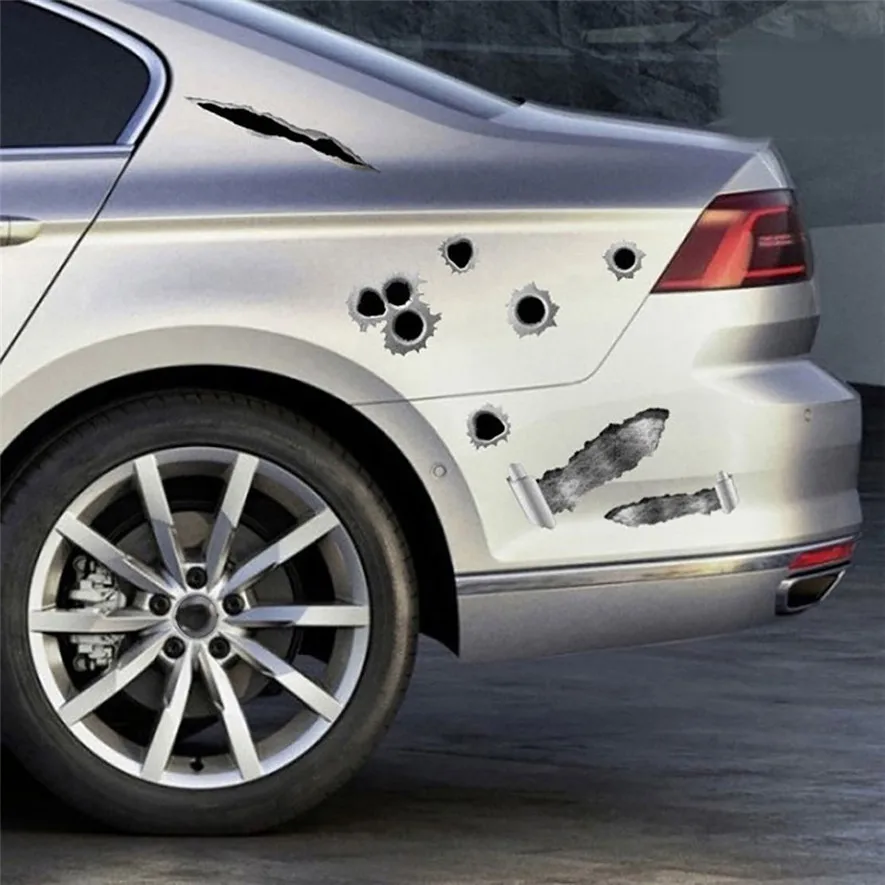 Reflective Creative Conversion Sticker Body Cover Scratches Bullet Holes l0322 | Car Stickers