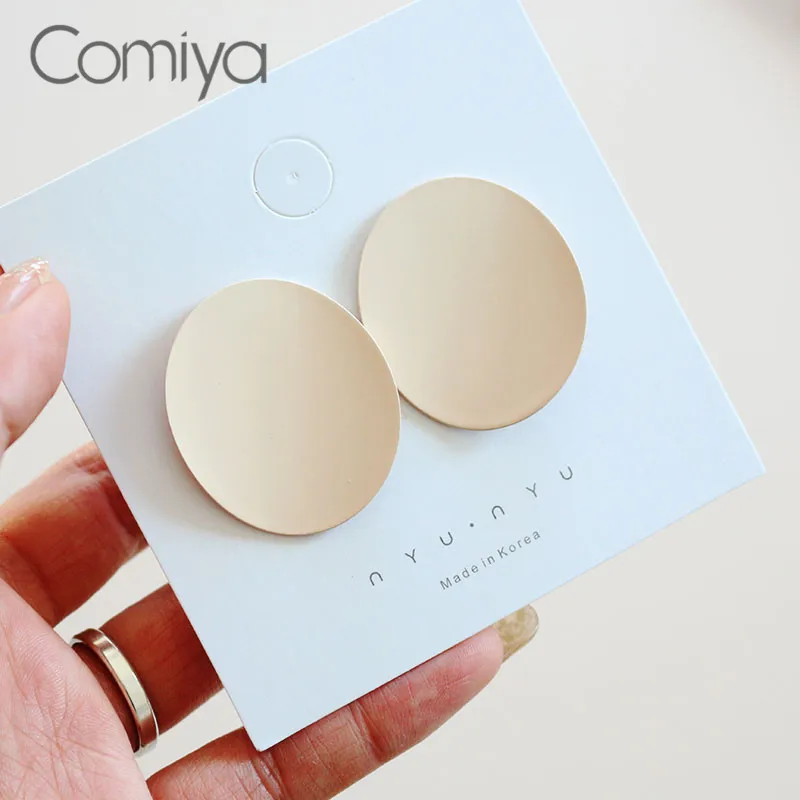 Модные дизайнерские серьги-гвоздики Comiya для женщин круглой формы элегантные