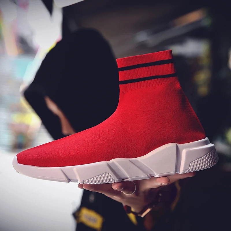 LAOCHRA 2018 Весна Для мужчин повседневная обувь High Top Sneaker Туфли без каблуков Slip-On