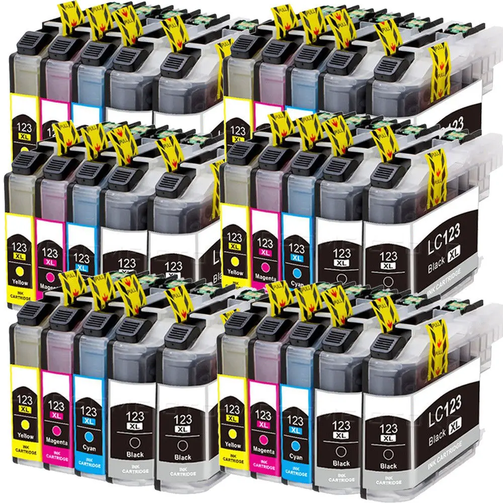 30x LC123 совместимые картриджи для Brother MFC 6520DW J6720DW J6920DW MFCJ870DW|Чернильные картриджи| |