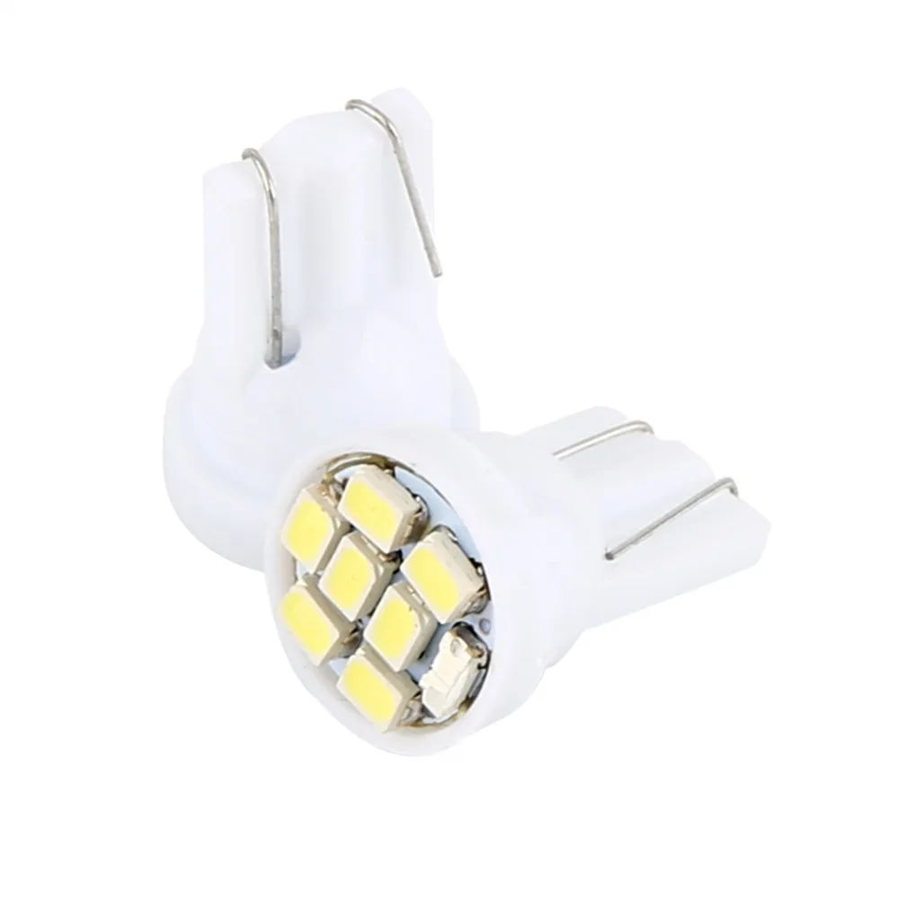 

100Pcs 8 SMD 1206 LED Car Interior Light Bulbs Auto Indicator Lamp White for width lamp license plate light door reading lights