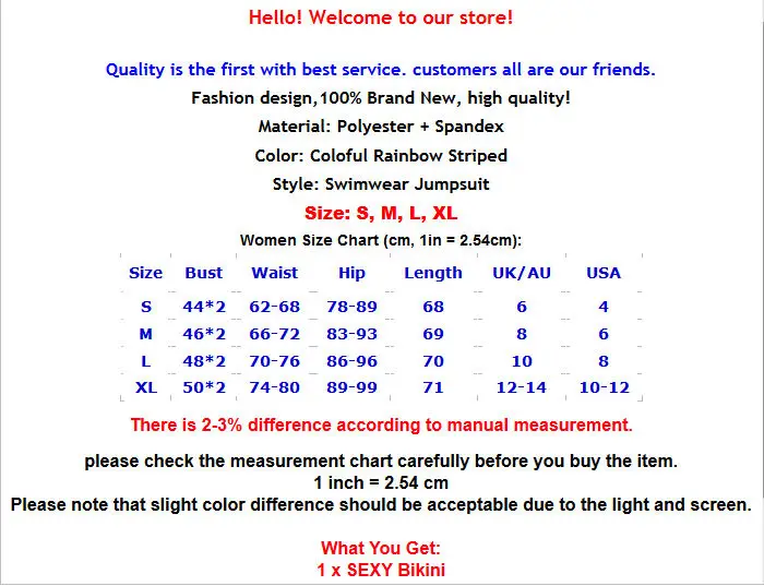 Женский сплошной купальник ITFABS купальный костюм в радужную полоску с высокой