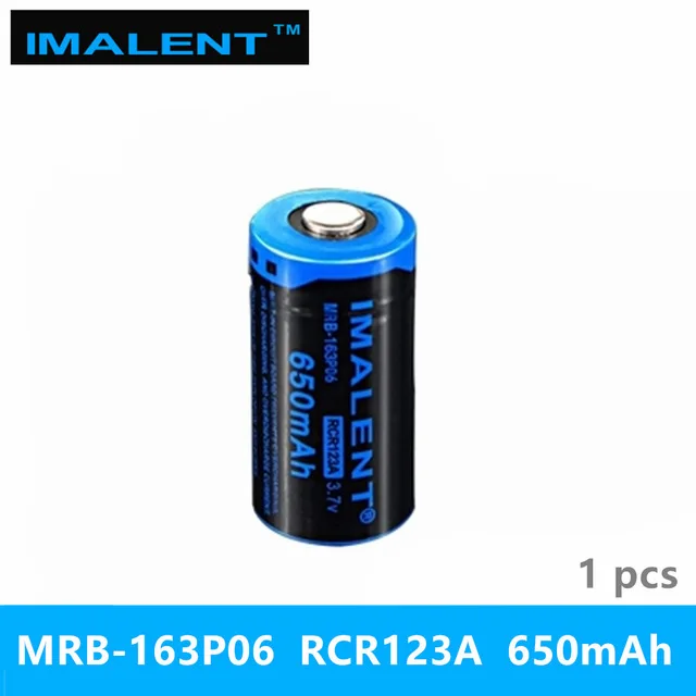 1 шт. лучший IMALENT 16340 650 мАч RCR123A li ion 3 7 v MRB 163P06 высокопроизводительная