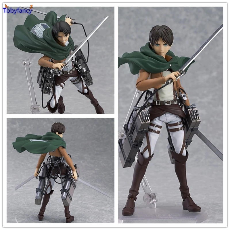 Tobyfancy Attack on Titan Eren Jaeger Figma Collection Model PVC Action Figure Collectible Toys For Boy | Игрушки и хобби