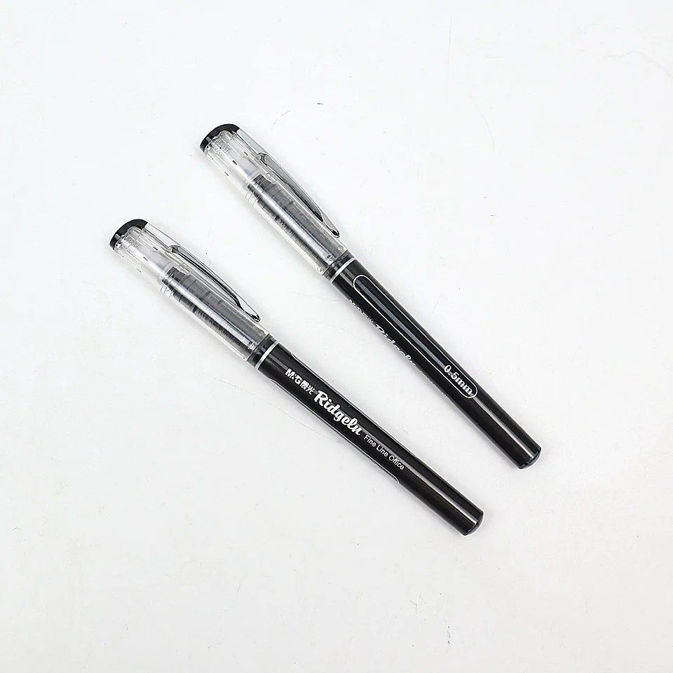 12pcs Black ink 12 шт./лот, гелевая ручка высокого качества, черные, синие и красные чернила, 0,5 мм, высокая емкость, очень хорошие гелевые ручки для письма, школьные офисные принадлежности - Цвет: 12pcs Black ink