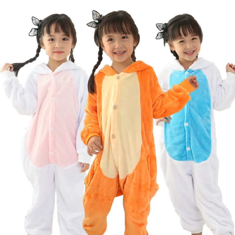 Girls Boys Cute Unicorn Pajama Sets Hooded Autumn Winter Homewear Children's pijama cartoon Animal pajamas for Kid boy Sleepwear |