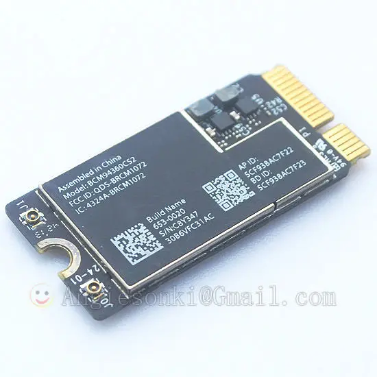 Беспроводная карта BCM94360CS2 AC + Bluetooth4.0 802.11ac Wi Fi в аэропорту 13 &quotAir A1465 A1466 MD711 MD712 MD760 761