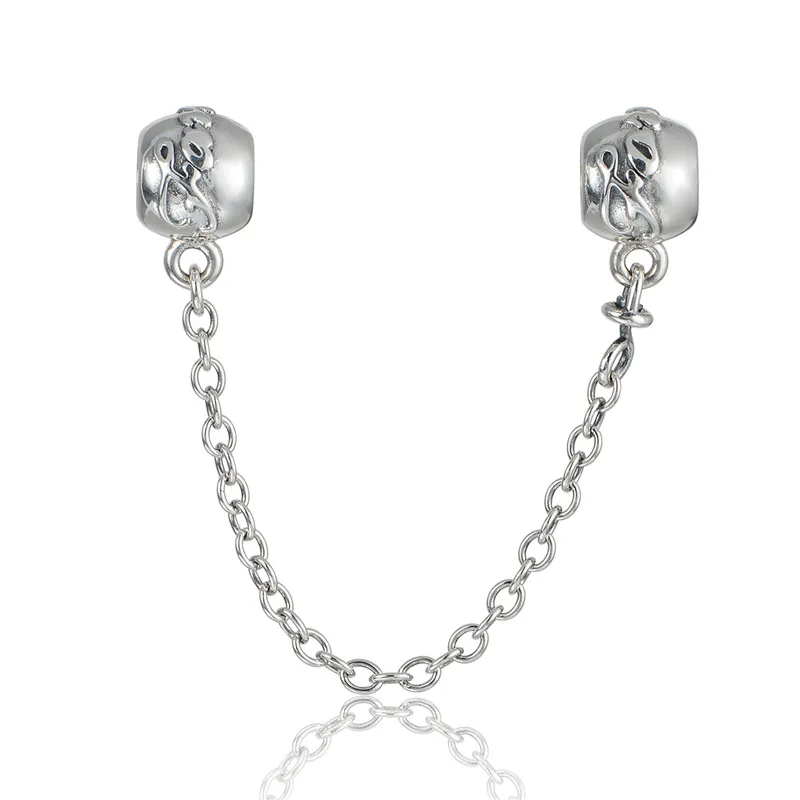 

New Chains Lots Silver 925 Jewelry Findings Family Forever Safety Chain Diy Jewelry Suitable for Brand Style Charm Bracelets