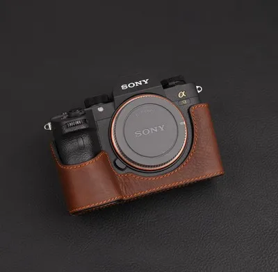 [VR] чехол для камеры из натуральной кожи для sony A9 A7 III A7R-M3 A7 Mark III ручной работы - Цвет: Coffee