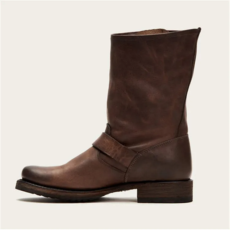 Zapatos mujer Ботинки martin Женская обувь Искусственная кожа на низком каблуке в